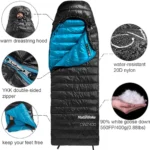 Naturehike Piuma d’oca Negro M 210×75 cm Saco de dormir - Imagen 5