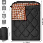 Mcota Doble Naranja y negro Saco de dormir - Imagen 6