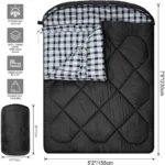 Mcota Doble Blanco / negro Saco de dormir - Imagen 2