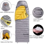 Naturehike Piuma d’oca Ceniza L 220×85 cm Saco de dormir - Imagen 3