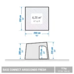 Avance Air Seconds Base Connect UPF50+ 6 Personas Quechua - Imagen 8