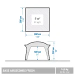 Carpa hinchable Base Airseconds UPF50+ 8 Personas Quechua - Imagen 13
