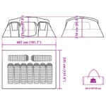 Tienda de campaña Azul 9 Personas vidaXL - Imagen 15