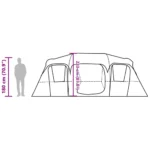 Tienda de campaña Azul 9 Personas vidaXL - Imagen 16