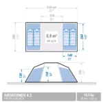 Tienda de campaña 4 Personas Airseconds 4.2 F&B Quechua - Imagen 9