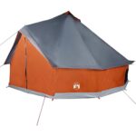 vidaXL Tienda Tipi Gris/Naranja 8 Personas Tipi - Imagen 6