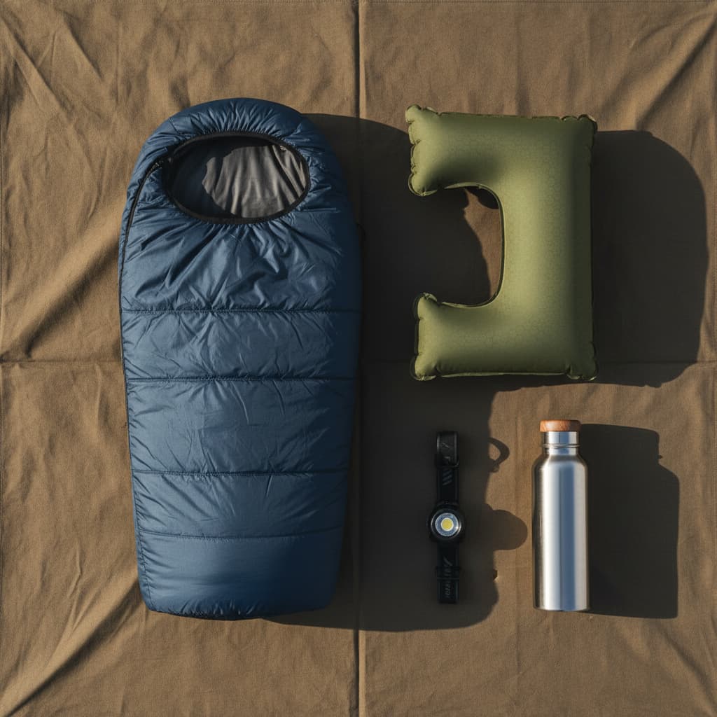 Saco de dormir para uso en acampada