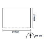 Obelink Garda 210 tienda cocina camping gris 210 x 210 x 210 cm 300 g/m² 23.5 kg - Imagen 2