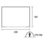 tienda cocina camping Obelink Prestige PVC gris 230 x 165 x 190 cm 18.2 kg 300 g/m² - Imagen 2