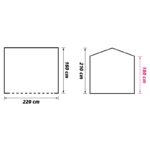 tienda hinchable gris Obelink Barn PVC Easy Air 220 x 160 x 210 cm 17.3 kg 440 g/m² - Imagen 4